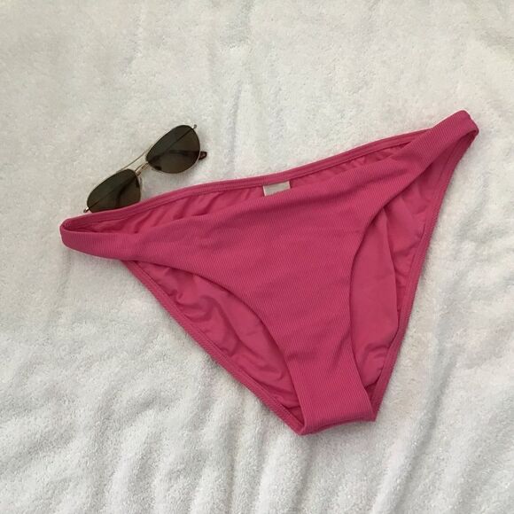 NWT L*SPACE RIBBED CAMACHO BIKINI BOTTOM PINK - Picture 5 of 7